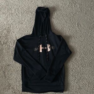 black/rose gold under armor sweatshirt